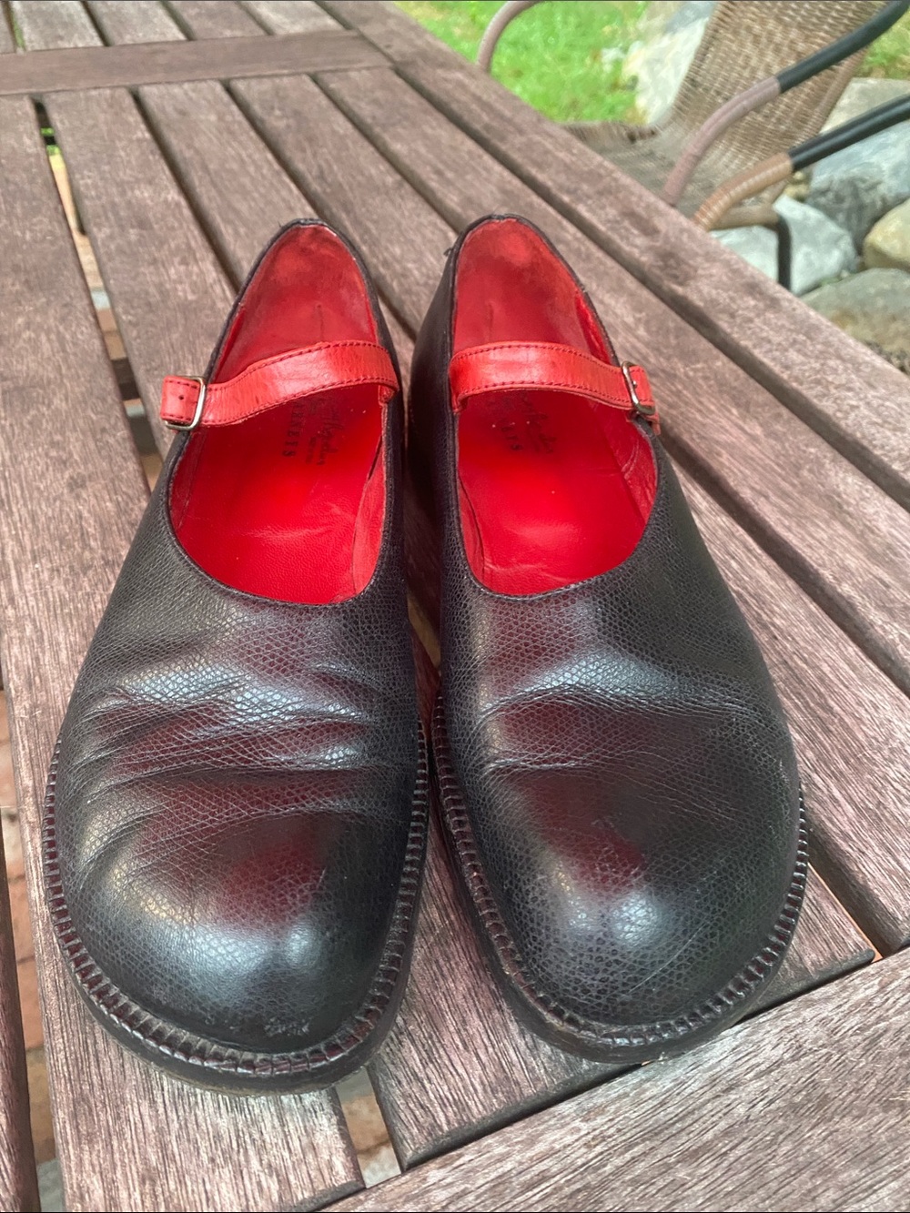 Henry Beguelin Barney’s Women’s Black Leather Mary Jane Flats - Picture 6 of 10